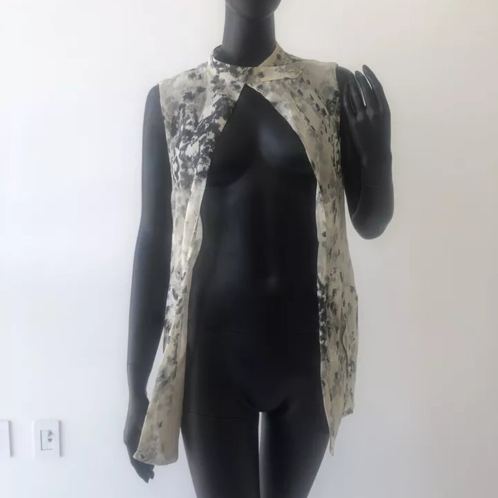 HAUTE VINCENZO DE COTIIS SILK BLOUSE, Sz 42